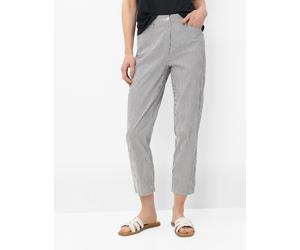 5-Pocket-Hose BRAX "Style MARA S", Damen, Gr. 38, Normalgrößen, schwarz-weiß (navy), Web, 76% Baumwolle, 23% Polyamid, 1% Elasthan, Hosen 5-Pocket-Hose (16643917-38) navy