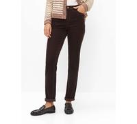 5-Pocket-Hose BRAX "Style MARY", Damen, Gr. 36K (18), Kurzgrößen, braun (dunkelbraun), Hosen 5-Pocket-Hose (33498241-18) dunkelbraun