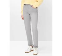 Brax Damen Five-Pocket-Hose Style MARY LIGHT GREY, hellgrau, Gr. 38K