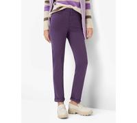 5-Pocket-Hose BRAX "Style MARY", Damen, Gr. 42, Normalgrößen, dunkellila, Web, 96% Baumwolle, 4% Elasthan, Hosen 5-Pocket-Hose (81571366-42) dunkellila