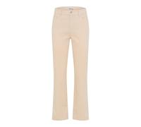 5-Pocket-Hose BRAX "Style MAY S", Damen, Gr. 46, Normalgrößen, beige (ecru), Web, 75% Baumwolle, 24% Lyocell, 1% Elasthan, Hosen 5-Pocket-Hose (20291201-46) ecru