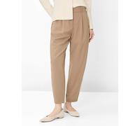 5-Pocket-Hose BRAX "Style MEGAN S", Damen, Gr. 34, Normalgrößen, hellbraun, Web, 53% Polyester, 43% Schurwolle, 4% Elasthan, Hosen 5-Pocket-Hose (31308537-34) hellbraun