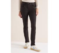 5-Pocket-Hose CECIL, Damen, Gr. 30, Länge 32, tartufo braun, Stoff, 76% Viskose, 21% Nylon, 3% Elasthan, leicht glänzend, comfort fit normal, Hosen 5-Pocket-Hose, mit leichtem Glanz (70133721-30) tart