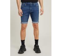 5-Pocket-Hose G-STAR "3301 Slim Denim Shorts", Herren, Gr. 28, medium aged, Obermaterial: 92% Baumwolle, 7% Elastomultiester, 1% Elasthan, Hosen 5-Pocket-Hose (40820624-28) medium aged