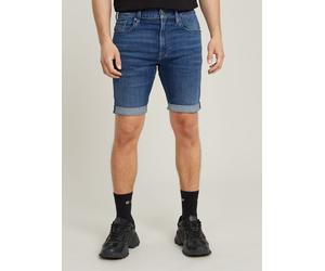 5-Pocket-Hose G-STAR "3301 Slim Short", Herren, Gr. 33, medium aged, Obermaterial: 92% Baumwolle, 7% Elastomultiester, 1% Elasthan, Hosen 5-Pocket-Hose (40820624-33) medium aged