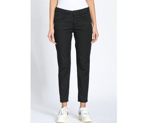 5-Pocket-Hose GANG "94AMELIE CROPPED", Damen, Gr. 27, N-Gr, schwarz, Web, Obermaterial: 97% Baumwolle, 3% Elasthan, unifarben, relaxed fit knöchelfrei, Hosen 5-Pocket-Hose, mit doppelter Passe und dop