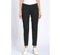 5-Pocket-Hose GANG "94AMELIE CROPPED", Damen, Gr. 30, N-Gr, schwarz, Web, Obermaterial: 97% Baumwolle, 3% Elasthan, unifarben, relaxed fit knöchelfrei, Hosen 5-Pocket-Hose, mit doppelter Passe und dop