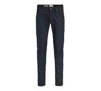 5-Pocket-Hose JACK & JONES "JPSTGLENN DYLAN ORIGINAL", Herren, Gr. 30, Länge 30, schwarz navy, Web, Obermaterial: 98% Baumwolle, 2% Elasthan, unifarben, slim fit knöchellang, Hosen 5-Pocket-Hose (8372