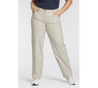 5-Pocket-Hose KJBRAND "Babsie Mikro", Damen, Gr. 48, N-Gr, beige, Web, Obermaterial: 60% Baumwolle, 37% Polyamid, 3% Elasthan, figurumspielend lang, Hosen 5-Pocket-Hose, mit Komfortbund (75797529-48)
