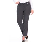 5-Pocket-Hose KJBRAND "Betty Bengaline", Damen, Gr. 42 (21), K-Gr, grau (anthrazit), Web, Obermaterial: 80% Viskose, 17% Polyamid, 3% Elasthan, bequem lang, Hosen 5-Pocket-Hose, in bequemer Form (7873