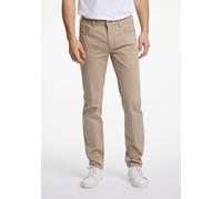 5-Pocket-Hose LINDBERGH "5-Pocket Hosen Tapered Fit", Herren, Gr. 40, Länge 32, beige (sand), Obermaterial: 97% Baumwolle, 3% Elasthan, unifarben, gerade, unten schmal, Hosen 5-Pocket-Hose (50944561-4