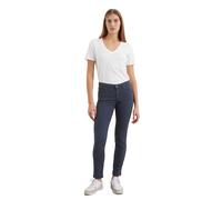 5-Pocket-Hose MARC O'POLO "aus Lyocell-Baumwolle-Mix", Damen, Gr. 26, Länge 34, blau (midnight blau), Obermaterial: 64% Lyocell, 32% Baumwolle, 4% Elasthan, unifarben, slim fit kurz, Hosen 5-Pocket-Je
