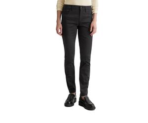 5-Pocket-Hose MARC O'POLO "aus Smooth Sateen Stretch", Damen, Gr. 31, Länge 32, schwarz, Obermaterial: 74% Baumwolle, 23% Viskose, 3% Elasthan, unifarben, slim fit normal, Hosen 5-Pocket-Hose (2487105