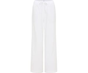 5-Pocket-Hose MUSTANG "Damen Style Tuscaloosa", Damen, Gr. 38, weiß (2045 weiß), Web, 75% Baumwolle, 25% Leinen, unifarben, weit, Hosen 5-Pocket-Hose (43655707-38) 2045 weiß