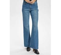 5-Pocket-Hose NÜMPH "Nümph Long jeans NULONDON", Damen, Gr. 42, Normalgrößen, medunkel blau washed denim, Obermaterial: 94% Baumwolle, 5% Polyester, 1% Elasthan, Hosen 5-Pocket-Hose (53729728-42) medu