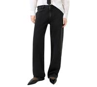 5-Pocket-Hose QS, Damen, Gr. 42, Länge 32, schwarz, Denim/Jeans, Obermaterial: 99% Baumwolle, 1% Elasthan. Futter: 70% Polyester, 30% Baumwolle, unifarben, normal lang, Hosen 5-Pocket-Hose, Barrel Leg
