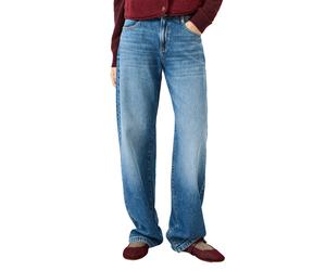 5-Pocket-Hose QS, Damen, Gr. 44, Länge 30, mid blau, Denim/Jeans, Obermaterial: 99% Baumwolle, 1% Elasthan. Futter: 70% Polyester, 30% Baumwolle, unifarben, normal lang, Hosen 5-Pocket-Hose, Barrel Le