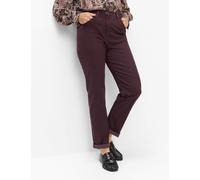 5-Pocket-Hose RAPHAELA BY BRAX "Style CORRY", Damen, Gr. 52K (26), Kurzgrößen, braun (dunkellila), Web, 46% Baumwolle, 39% Lyocell, 12% Elastomultiester, 3% Elasthan, Hosen 5-Pocket-Hose (96643114-26)