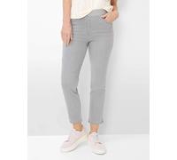 5-Pocket-Hose RAPHAELA BY BRAX "Style PAMINA 6/8", Damen, Gr. 48K (24), Kurzgrößen, hellgrau, Denim/Jeans, 50% Baumwolle, 40% Lyocell, 7% Elastomultiester, 3% Elasthan, Hosen 5-Pocket-Hose (77571011-2