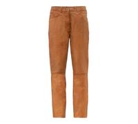 5-Pocket-Hose RICANO "Lederhose 9809", Damen, Gr. M, Länge 34, braun (cognac), Obermaterial: 100% Ziegennappaleder GONA., schmal, Hosen 5-Pocket-Hose, Handgefertigt aus echtem Leder (89037460-M) cogna