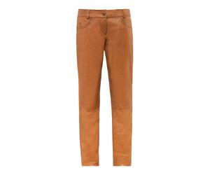 5-Pocket-Hose RICANO "Lederhose Dorin", Damen, Gr. M, Länge 34, cognac, Obermaterial: 100% Lammnappaleder LANA., figurbetont, Hosen 5-Pocket-Hose, Handgefertigt aus echtem Leder (13108834-M) cognac