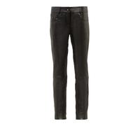 RICANO Dorin - Damen Lederhose/Lederjeans - 5-Pocket Stil (Slim Fit/Low Waist) - echtes (Premium) Lamm Leder (Schwarz, M)