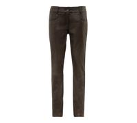 5-Pocket-Hose RICANO "Lederhose Dorin", Damen, Gr. XL, Länge 34, braun, Obermaterial: 100% Ziegennappaleder GONA., figurbetont, Hosen 5-Pocket-Hose, Handgefertigt aus echtem Leder (56038654-XL) braun