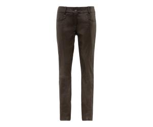 5-Pocket-Hose RICANO "Lederhose Dorin", Damen, Gr. XXL, Länge 34, braun, Obermaterial: 100% Ziegennappaleder GONA., figurbetont, Hosen 5-Pocket-Hose, Handgefertigt aus echtem Leder (56038654-XXL) brau