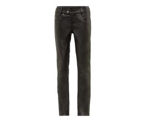 5-Pocket-Hose RICANO "Lederhose Triston-B", Damen, Gr. S, Länge 34, schwarz, Obermaterial: 100% Lammnappaleder LANA., schmal, Hosen 5-Pocket-Hose, Handgefertigt aus echtem Leder (21287910-S) schwarz