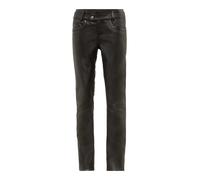 RICANO Triston-B - Damen Lederhose (Regular Waist/Medium Rise) - 5-Pocket Stil - echtes (Premium) Lamm Leder (Schwarz, 2XL)