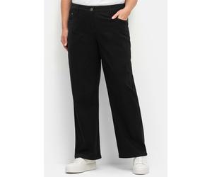 5-Pocket-Hose SHEEGO, Damen, Gr. 52, Normalgrößen, schwarz, 98% Baumwolle, 2% Elasthan, unifarben, Hosen 5-Pocket-Hose (98283601-52) schwarz