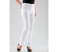 5-Pocket-Hose STEHMANN, Damen, Gr. 46, Normalgrößen, weiß, 72% Viskose, 25% Polyamid, 3% Elasthan, unifarben, lang, Hosen 5-Pocket-Hose (203533-46) weiß