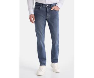 5-Pocket-Hose STOOKER MEN "Frisco Denim Straight Fit Jeans", Herren, Gr. 32, Länge 32, heavy stone wash, Twill, 99% Baumwolle, 1% Elasthan, gerade lang, Hosen 5-Pocket-Hose, Straight Fit Casual Clean
