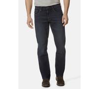 5-Pocket-Hose STOOKER MEN "Frisco Denim Straight Fit Jeans", Herren, Gr. 34, Länge 32, blau (mid blau used), Twill, 99% Baumwolle, 1% Elasthan, gerade lang, Hosen 5-Pocket-Hose, Straight Fit Casual Cl