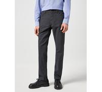5-Pocket-Hose WRANGLER "GREENSBORO", Herren, Gr. 44, Länge 34, grau (charcoal), Web, Obermaterial: 59% Baumwolle, 26% Polyester, 14% Viskose, 1% Elasthan, regular fit lang, Hosen 5-Pocket-Hose, mit Re