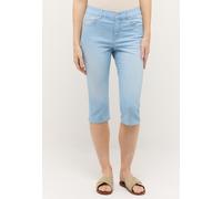 5-Pocket-Jeans ANGELS "ANACAPRI", Damen, Gr. 36, N-Gr, bleached blau used, Denim/Jeans, Obermaterial: 89% Baumwolle, 8% Polyester, 3% Elasthan, unifarben, slim fit kniebedeckend, Jeans 5-Pocket-Jeans,