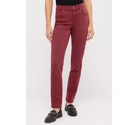 5-Pocket-Jeans ANGELS "CICI", Damen, Gr. 38, Länge 32, rot (schwarz bordeaux), Denim/Jeans, Obermaterial: 48% Baumwolle, 45% Lyocell, 5% Elastomultiester, 2% Elasthan, slim fit lang, Jeans 5-Pocket-Je