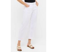 5-Pocket-Jeans ANGELS "LINN SPORTY", Damen, Gr. 36, Länge 31, weiß, Denim/Jeans, Obermaterial: 77% Baumwolle, 20% Polyester, 3% Elasthan, 7/8-Länge, Jeans 5-Pocket-Jeans, mit Bügelfalte (21739928-36)