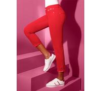 5-Pocket-Jeans ASCARI, Damen, Gr. 19, Kurzgrößen, rot, 91% Baumwolle, 6% Polyester, 3% Elasthan, unifarben, lang, Jeans 5-Pocket-Jeans (47670058-19) rot