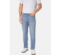 5-Pocket-Jeans BABISTA "Jeans DEMETRIO", Herren, Gr. 54, N-Gr, blau (hellblau), Obermaterial: 64% Baumwolle CO. 31% Polyester COOLMAX PES(Coolmax). 4% Viskose CV. 1% Elasthan EL., regular fit, Jeans 5
