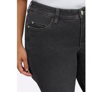 Bequeme Jeans SHEEGO, Damen, Gr. 58, Normalgrößen, schwarz denim, 56% Baumwolle, 19% Polyester, 14% Lyocell, 10% Viskose, 1% Elasthan, unifarben, lang, Jeans (18635566-58) schwarz denim