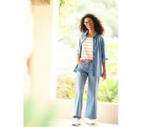 Bequeme Jeans HEINE, Damen, Gr. 42, Normalgrößen, blau, bleached, 98% Baumwolle, 2% Elasthan, unifarben, lang, Jeans (93006909-42) blau, bleached