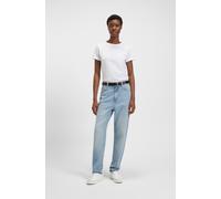 5-Pocket-Jeans BOSS ORANGE "RUTH HR 5.0 Premium Damenmode", Damen, Gr. 30, Länge 32, blau (bright blau 433), Denim/Jeans, Obermaterial: 58% Baumwolle, 42% Lyocell, unifarben, straight fit, Jeans 5-Poc