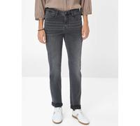 5-Pocket-Jeans BRAX "Style CAROLA", Damen, Gr. 42, Normalgrößen, grau (dunkelgrau), Denim/Jeans, 96% Baumwolle, 4% Elasthan, Jeans 5-Pocket-Jeans (48158923-42) dunkelgrau