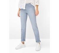 5-Pocket-Jeans BRAX "Style CAROLA", Damen, Gr. 44L88, Langgrößen, hellgrau, Denim/Jeans, 75% Baumwolle, 17% Polyester, 5% Elastomultiester, 3% Elasthan, Jeans 5-Pocket-Jeans (83768253-88) hellgrau