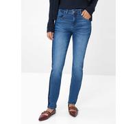 5-Pocket-Jeans BRAX "Style SHAKIRA", Damen, Gr. 42K21, Kurzgrößen, blau, Denim/Jeans, 62% Baumwolle, 30% Lyocell, 6% Elastomultiester, 2% Elasthan, Jeans 5-Pocket-Jeans (22355402-21) blau