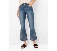 5-Pocket-Jeans BRAX "Style SHAKIRA S BOOT", Damen, Gr. 46K (23), Kurzgrößen, blau (stein), Denim/Jeans, 79% Baumwolle, 11% Polyester, 8% Lyocell, 2% Elasthan, Jeans 5-Pocket-Jeans (88983601-23) stein
