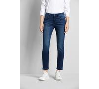 5-Pocket-Jeans BUGATTI "Basic Essential", Damen, Gr. 42, Normalgrößen, blau (dunkelblau), 81% Baumwolle, 9% Polyester, 6% Elastomultiester, 4% Elasthan, Jeans 5-Pocket-Jeans, mit Flexcity-Stretch (116