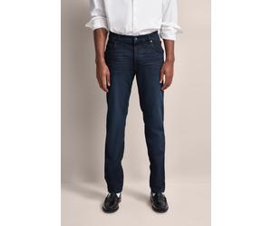 5-Pocket-Jeans BUGATTI "Basic Essentials", Herren, Gr. 44, Länge 34, blau (dunkelblau used), 92% Baumwolle, 6% Polyester, 2% Elasthan, Jeans 5-Pocket-Jeans, Flexcity-Stretch (63576733-44) dunkelblau u