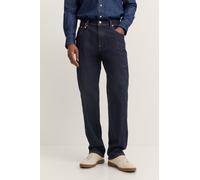 5-Pocket-Jeans BUGATTI "Loose Fit", Herren, Gr. 40, Länge 30, 390, marine, 96% Baumwolle, 3% Polyester, 1% Elasthan, Jeans 5-Pocket-Jeans, aus Luxury Raw Denim mit Stretch (90097344-40) 390, marine